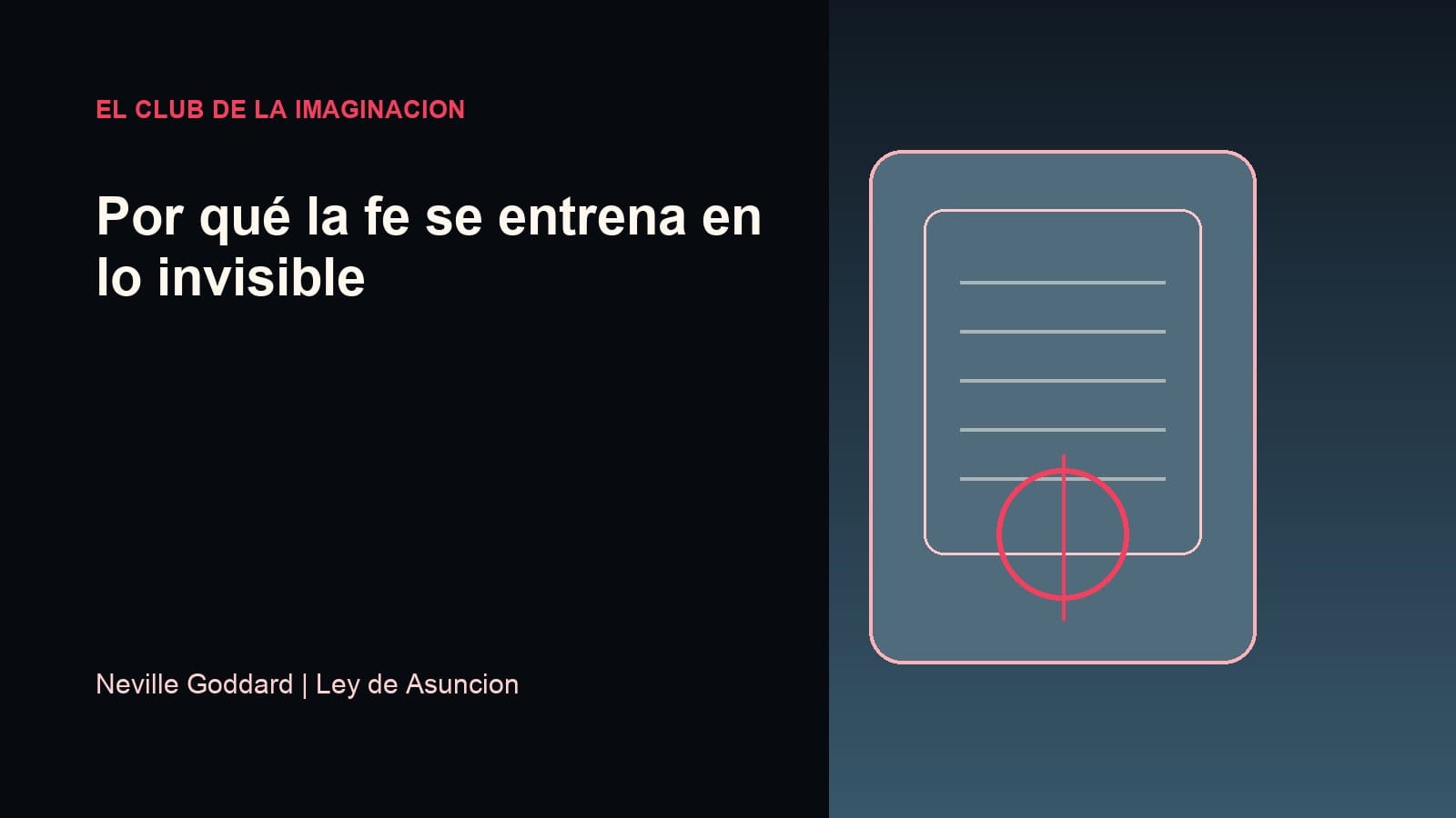 Imagen editorial para Por qué la fe se entrena en lo invisible