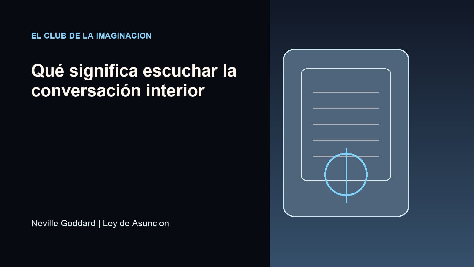 Imagen editorial para Qué significa escuchar la conversación interior