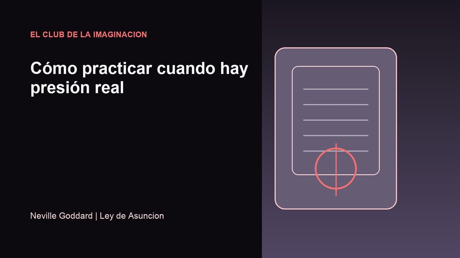 Imagen editorial para Cómo practicar cuando hay presión real
