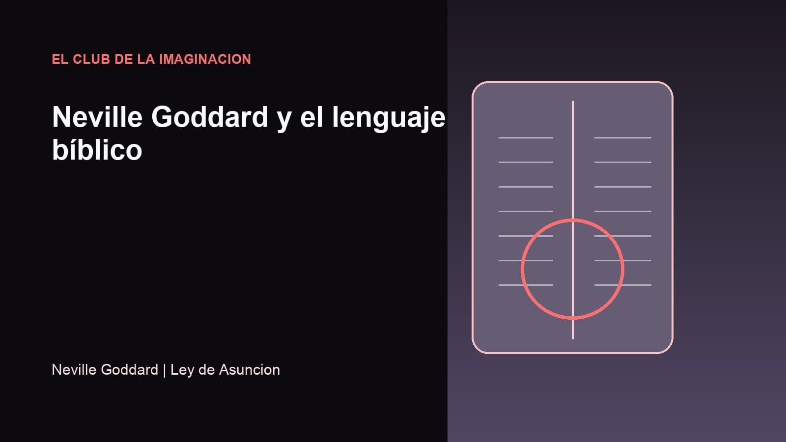 Imagen editorial para Neville Goddard y el lenguaje bíblico