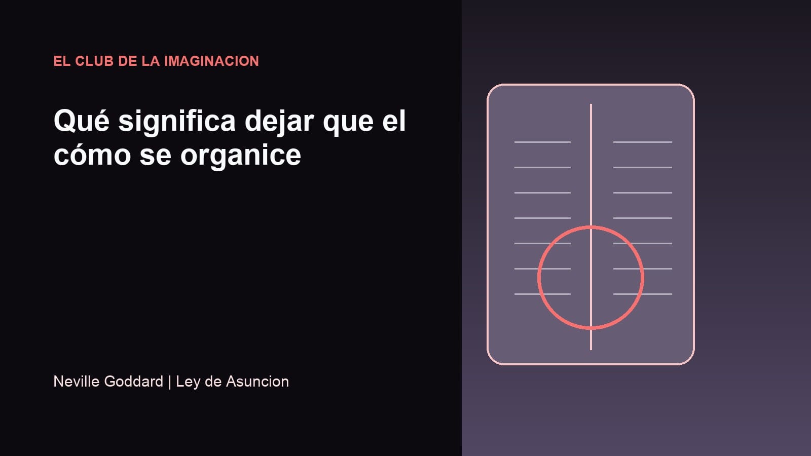 Imagen editorial para Qué significa dejar que el cómo se organice